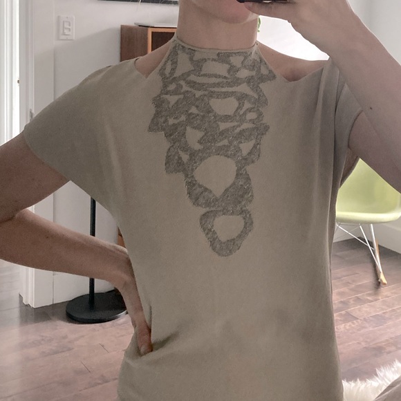 SARAH PACINI metallic choker minidress / tunic one size - Picture 11 of 12